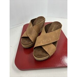 White Mountain Cutler Leather Footbed Sandal, Women's‎ Size 7M Wedge Boho